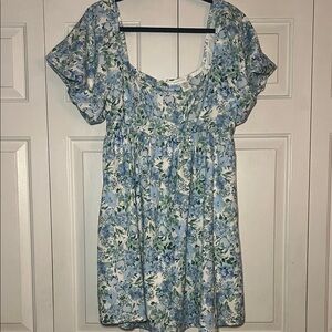 Altar'd State Blue and Green Floral Dress